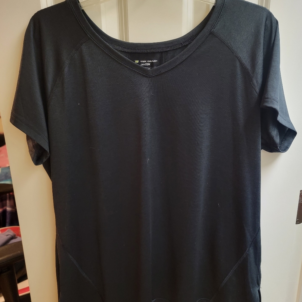TekGear, short sleeve shirt, black, XL, Women's